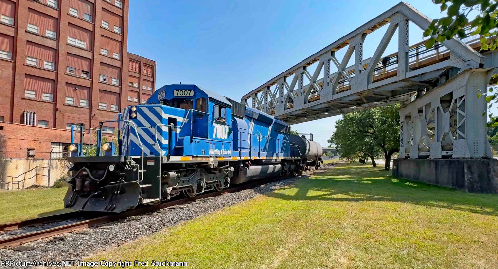 WE 7007 seen here under the former A&BB RR bridge, now a trail.